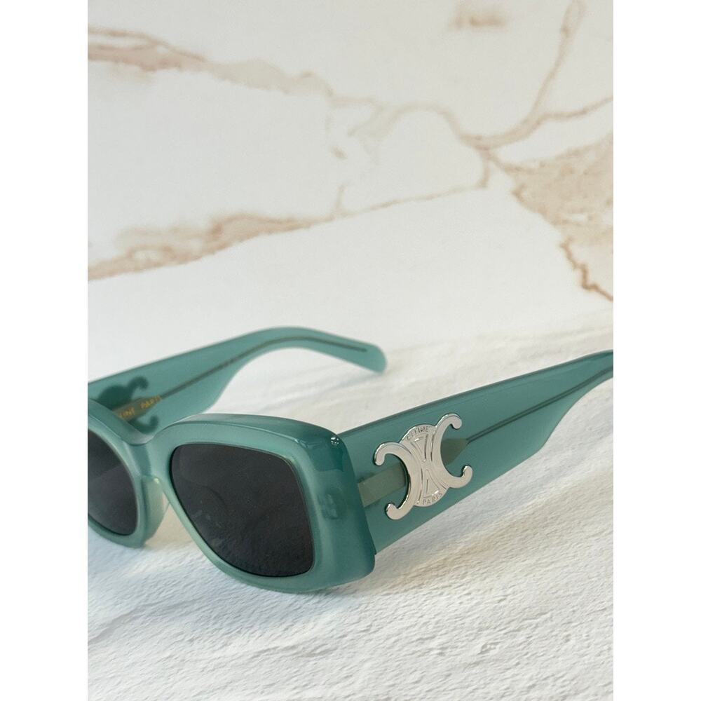 NEW Celine CL40282U Triomphe XL Blue Silver Sunglasses - Picture 4 of 8